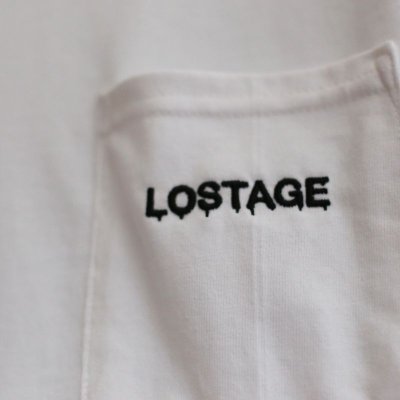 画像2: LOSTAGE / LOGO EMBROIDERY POCKET L/S T-SHIRT (WHITE)