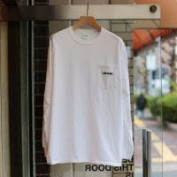LOSTAGE / LOGO EMBROIDERY POCKET L/S T-SHIRT (WHITE)