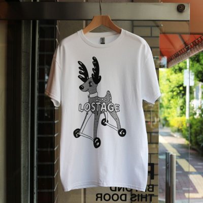 画像1: LOSTAGE /  VINYL DEER T-SHIRT (WHITE)