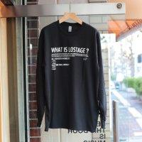 LOSTAGE /  WHAT IS LOSTAGE ? L/S T-SHIRT (BLACK)