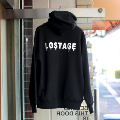 画像1: LOSTAGE / LOGO ZIP-UP Hoodie ( BLACK )