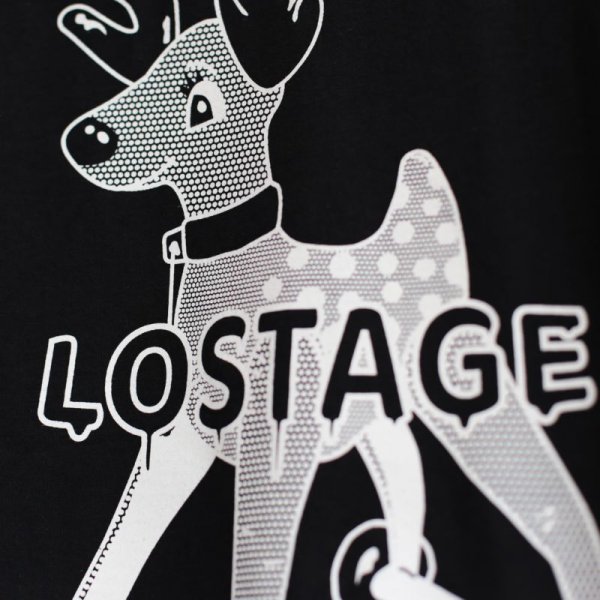 画像2: LOSTAGE /  VINYL DEER T-SHIRT (BLACK) (2)