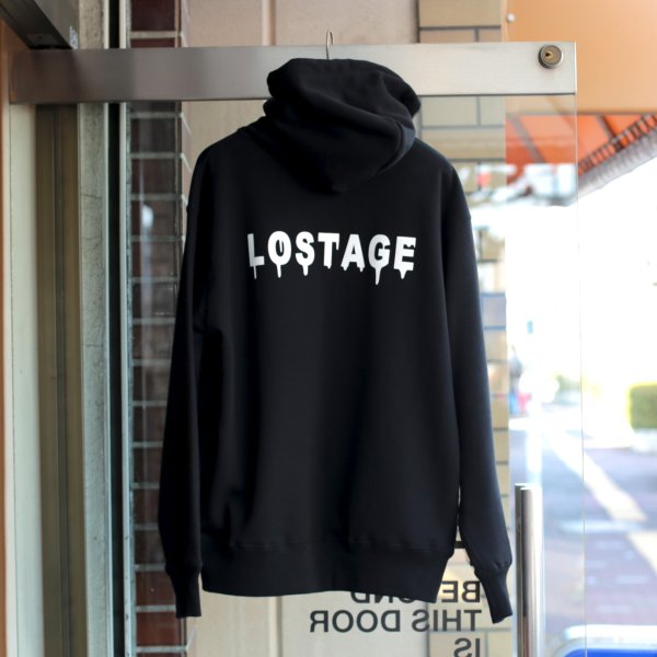 画像1: LOSTAGE / LOGO ZIP-UP Hoodie ( BLACK ) (1)